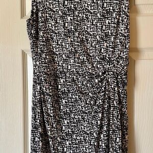 Ann Taylor Black and White Textured Dress